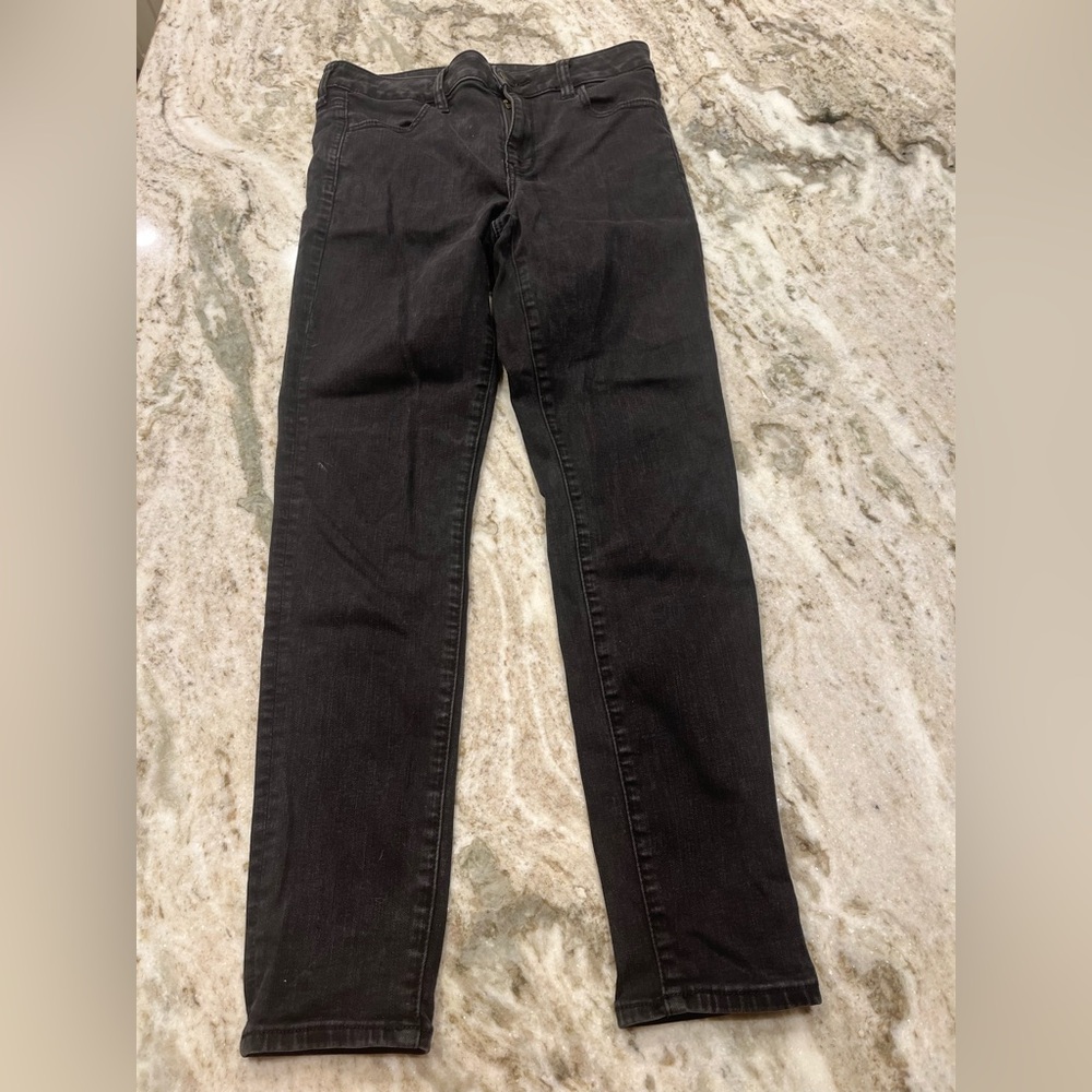 American eagle black hi rise‎ jegging jeans size 10